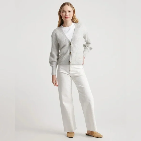 Quince baby alpaca wool cropped cardigan - Picture 5 of 12